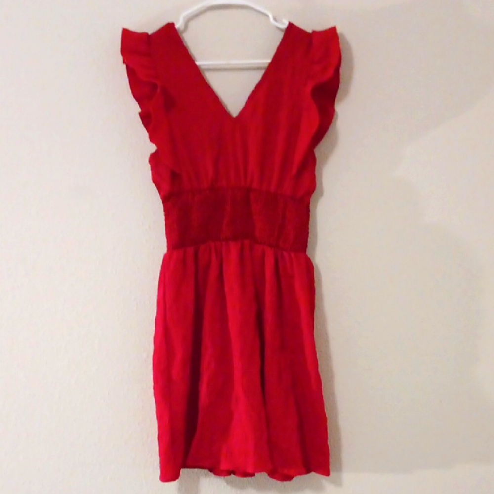 Emery Rose Chic Red Ruffle Dress